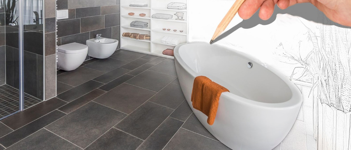 Bild enthält, Floor, Bathing, Bathtub, Tub, Sink, Flooring, Indoors, Interior Design, Toilet