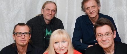 Poster for a live music event featuring a band at the Bierwerkstatt Nestelberg on September 19, 2026. The band members are smiling and posing for a photo.