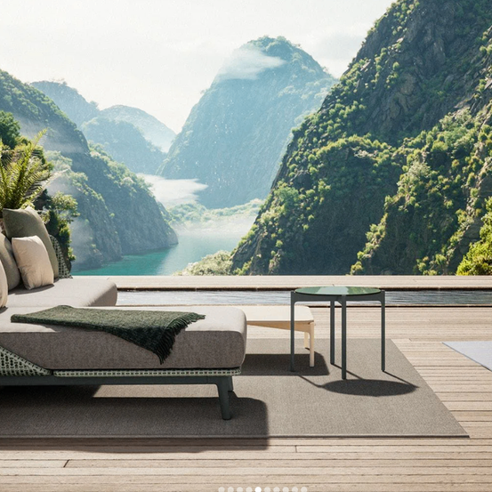 Bild enthält, Nature, Outdoors, Scenery, Architecture, Building, Hotel, Resort, Couch, Furniture, Terrace