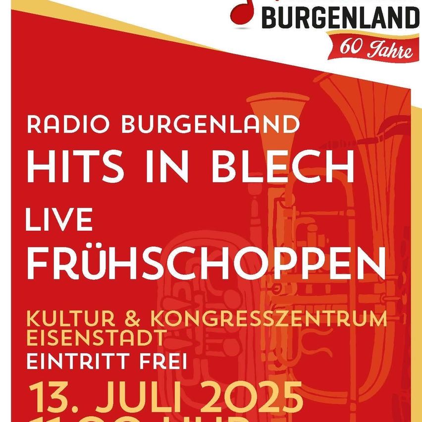 Radio Burgenland feiert 60 Jahre mit einer Live-Veranstaltung Hits in Blech im Kultur & Kongresszentrum Eisenstadt am 13. Juli 2025. Der Eintritt ist frei.