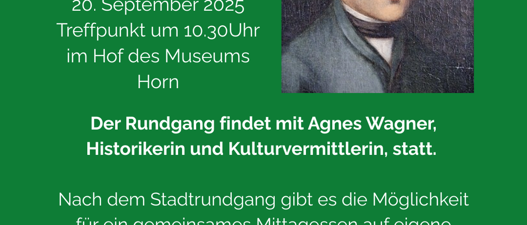 Ein Bild für eine geführte Stadttour über den Räuberhauptmann Grasel und die damalige Gerichtsbarkeit. Treffpunkt um 10.30 Uhr am 20. September 2025 im Hof des Museums in Horn. Die Tour wird von Agnes Wagner, Historikerin und Kulturvermittlerin, geleitet. Nach der Tour besteht die Möglichkeit zu einem gemeinsamen Mittagessen auf eigene Kosten im Graselwirt in Mörtersdor. Anmeldung erforderlich unter office@waldviertelakademie.at.