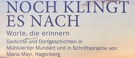 Ein Buchcover mit einem Sonnenuntergang im Hintergrund, das den Titel 'Noch Klingt Es Nach' und Text auf Deutsch zeigt.