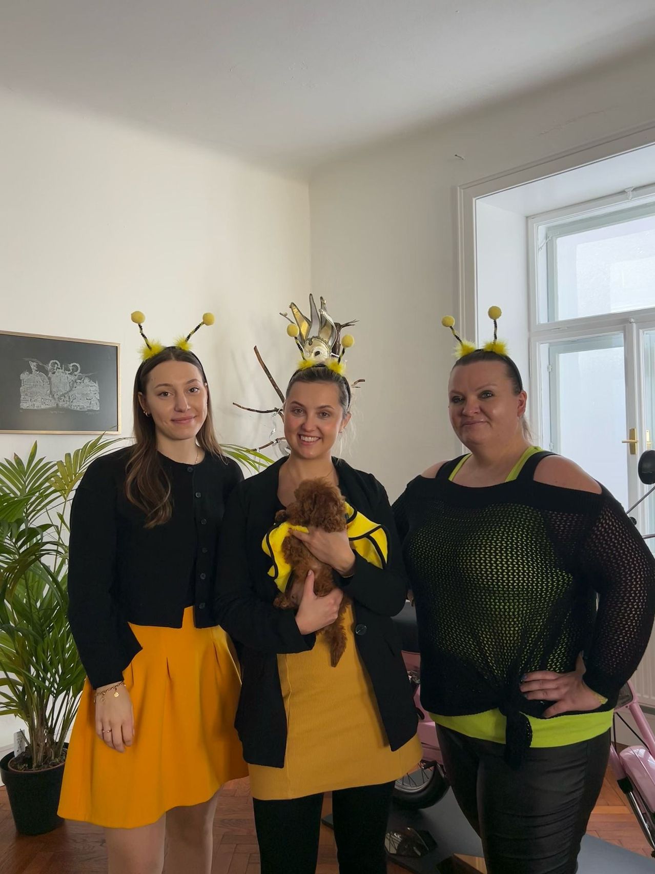 Bild enthält, Potted Plant, Costume, Person, Photography, Portrait, People, Pants, Flower Arrangement, Skirt, Woman