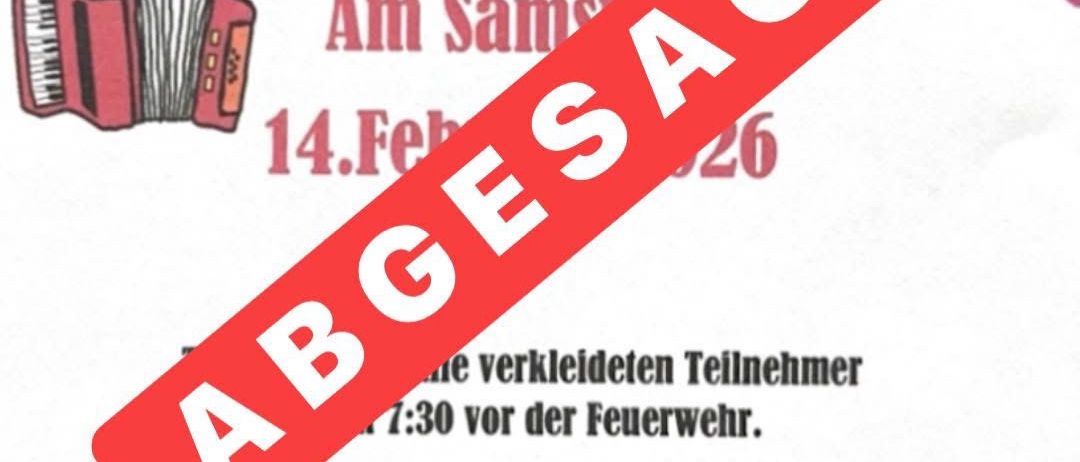 Ein Ereignis ist für Samstag, den 14. Februar geplant. Die Veranstaltung beinhaltet eine Akkordeon-Illustration und eine Mitteilung für die Feuerwehr. Die Reinerlös-Veranstaltung ist für die jungen Musiker.