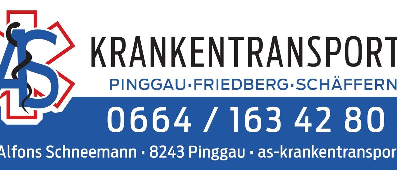 KRANKENTRANSPORT PINGGAU-FRIEDBERG-S. 0664/1634. Mann. 8243 Pinggau. as-kra.