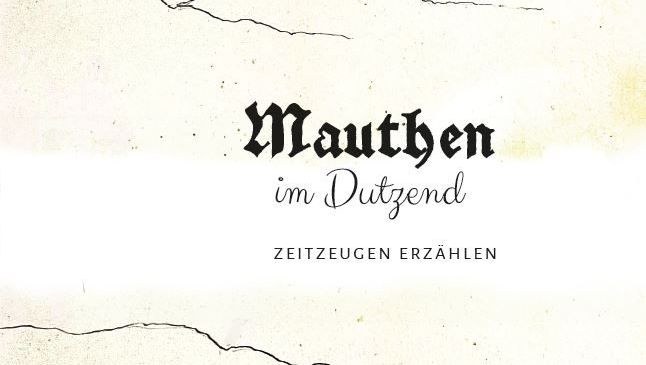 Ein Buchcover zeigt eine Berglandschaft mit einem Kirchturm im Vordergrund. Es steht 'Mauthner im Dutzend' und 'Zeugen erzahlen' mit einem kleinen Logo unten.