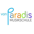 Das Logo für 'von paradis musikschule' zeigt eine farbenfrohe Musiknote mit dem Text 'paradis musikschule' in Fettdruck.