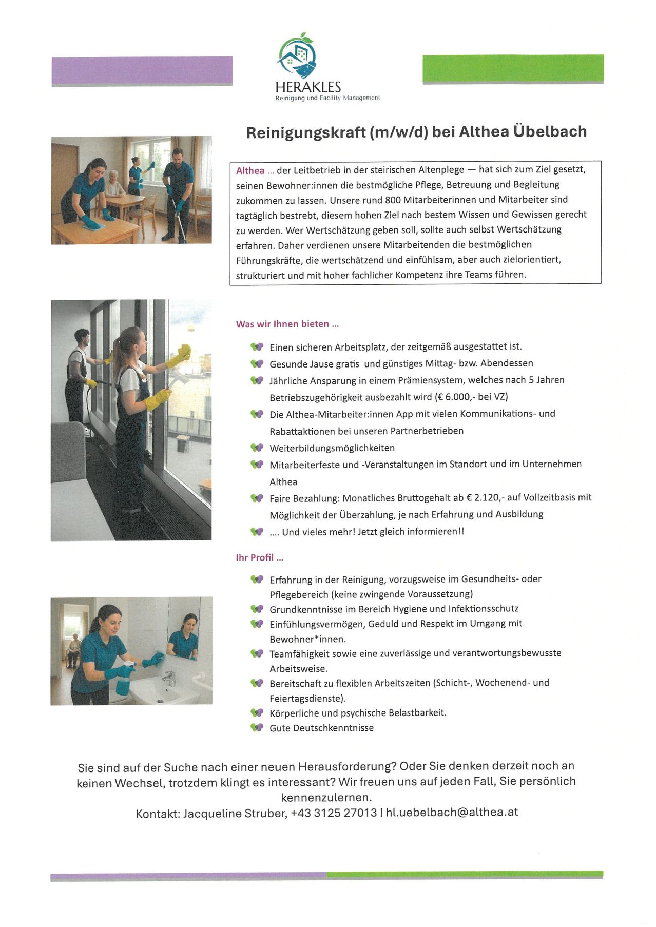 Athea hat sich zum Ziel gesetzt, den Bewohnern die bestmögliche Pflege, Betreuung und Begleitung zu bieten. Sie beschäftigen rund 800 Mitarbeiter und Mitarbeiterinnen und streben danach, täglich ihr Bestes zu geben. Sie legen Wert auf gegenseitige Wertschätzung und erwarten auch selbst Wertschätzung.