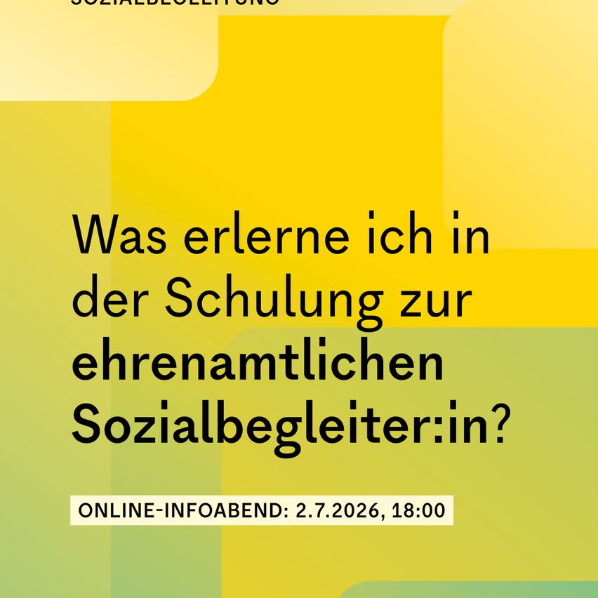 Advertisement for a training event for honorary social caregivers. Date and time of the online information event is 2.7.2026 at 18:00.