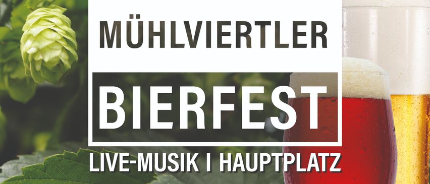 Ein Plakat für ein Bierfestival mit 50 Bierspezialitäten von regionalen Privatbrauereien. Es findet am 29. August ab 16 Uhr statt. Es gibt Live-Musik auf dem Hauptplatz.