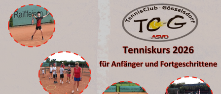 The TC Goesselsdorf offers children and teenagers aged six to seventeen the opportunity to learn or improve their tennis skills under the guidance of experienced coaches. Training takes place daily from 08:00 to 12:00. Course fee: €70, €55 for members. Location: TC ASVO Goesselsdorf. Registration until July 6, 2026.
