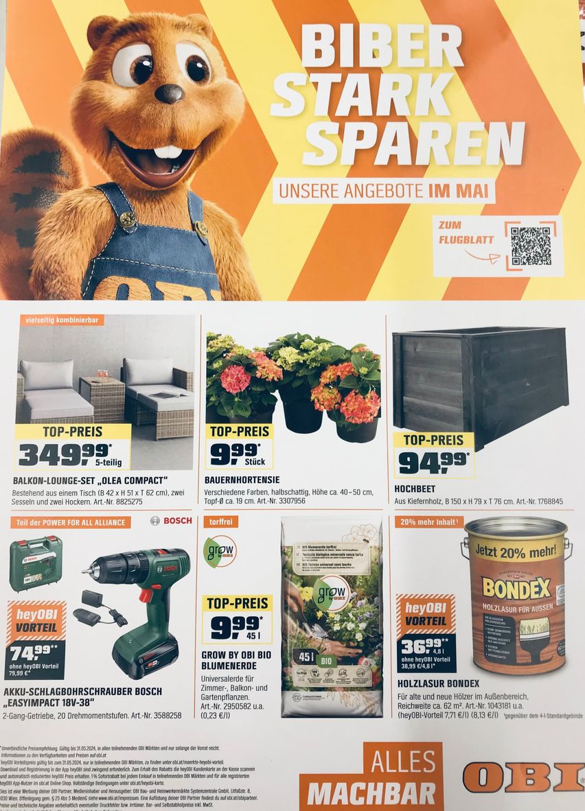 Bild enthält, Advertisement, Poster, Power Drill, Toy, Potted Plant, QR Code, Can, Adult, Man, Person