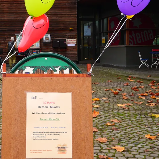 Balloon, Path, Walkway, Sphere, Person, Advertisement, Poster, Chair, Flagstone, Text
