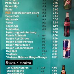 Bild enthält, Text, Menu, Can, Tin, Cup, Beverage, Soda