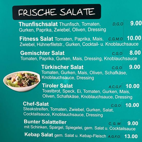 Bild enthält, Menu, Text, Advertisement, Poster, Plate