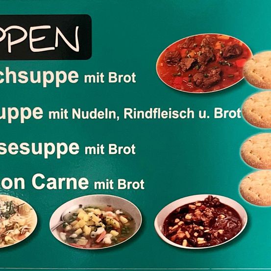 Bild enthält, Food, Lunch, Meal, Advertisement, Text, Plate