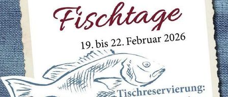 Einladung zur Veranstaltung 'Hering Schmaus' im Raxalpenhof mit Fisch-Spezialitäten. Termine: 18. bis 22. Februar 2026. Buchungsnummer: 02665/526.