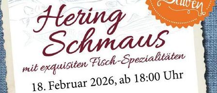 Plakat für Fischveranstaltungen im Raxalpenhof. Termine umfassen 18-22. Februar 2026. Details zu Fischspezialitäten und Tischreservierungen. Kontakt: 02665/526.
