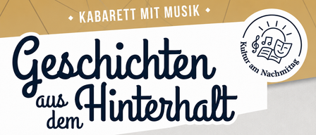 Werbung fur ein musikalisches Kabarett mit Geschichten hinter den Kulissen von Manfred Spies.