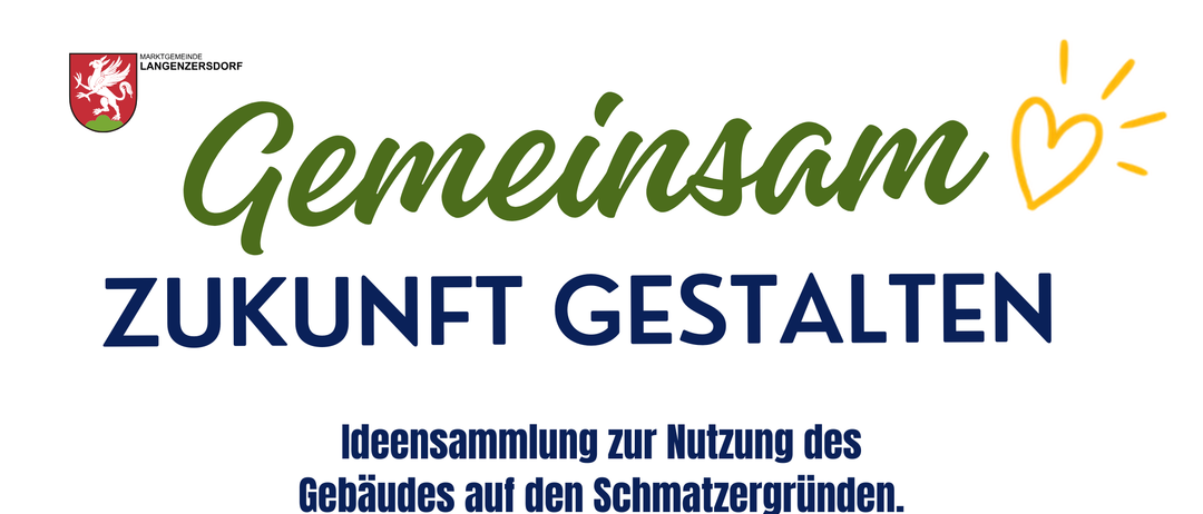 Ein grüner Banner mit der Aufschrift 'Remeinsan UNFT GESTAL' und 'Ideen für die Nutzung des Gebäudes auf ästhetischen Grundlagen.' Darunter ein Logo.