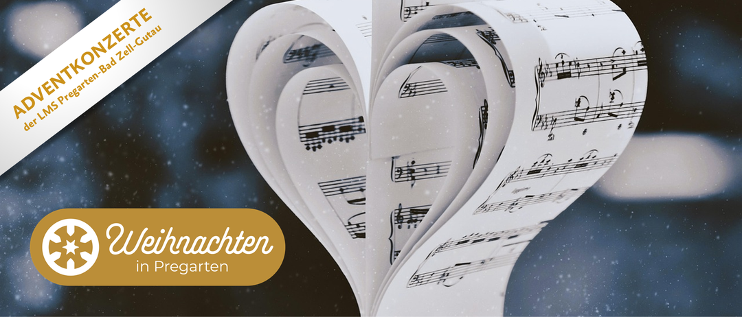 Ein herzförmiges Papierhandwerk mit Musiknoten darauf ist zur Hälfte gefaltet und auf einem schwarzen Hintergrund platziert. Das Papier hat eine weiße Farbe und eine glänzende Textur.