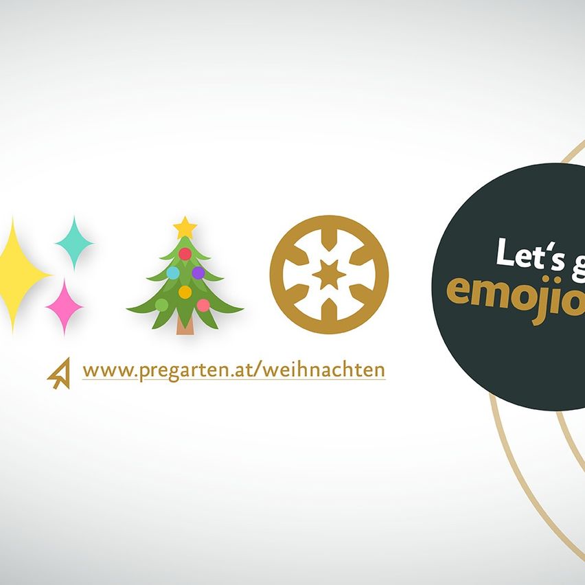 A banner with various Christmas-themed icons, including a star, snowflake, and tree, promoting a website for Christmas activities.