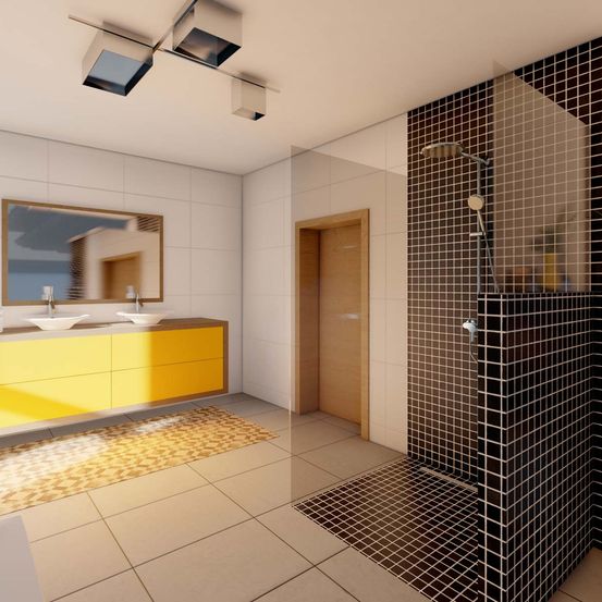 Bild enthält, Floor, Indoors, Interior Design, Corner, Home Decor, Bathing, Bathroom, Room, Toilet