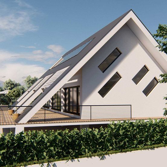 Bild enthält, Building, House, Housing, Villa, Cottage, Hedge, Grass, Wheel, Clapperboard, Outdoors