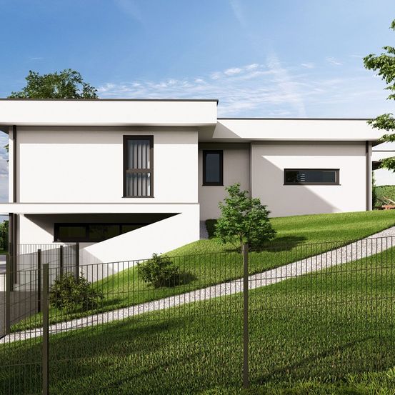 Bild enthält, Housing, Villa, Grass, Tree, Lawn, Car, Outdoors, Yard, Fence, Backyard