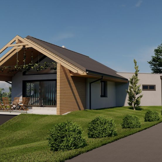 Bild enthält, Grass, Plant, Cottage, House, Housing, Outdoors, Shelter, Lawn, Tree, Villa