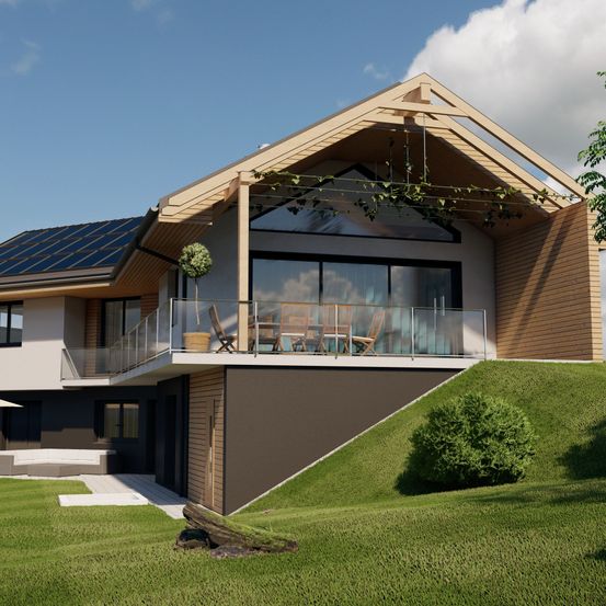 Bild enthält, Grass, Plant, Housing, Villa, Lawn, Outdoors, Shelter, Tree, Interior Design, Sycamore