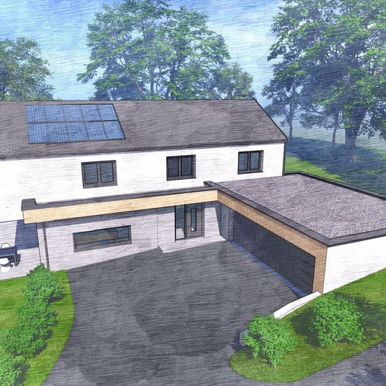 Bild enthält, Architecture, Building, Cottage, House, Housing, Outdoors, Grass, Plant