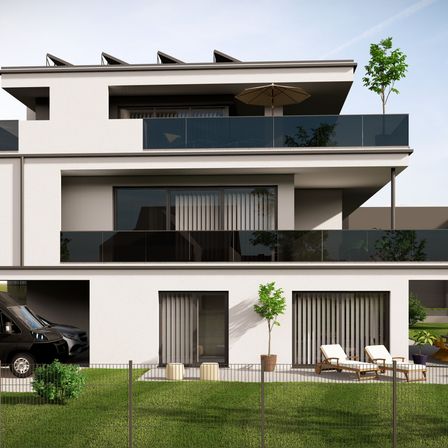 Bild enthält, House, Housing, Villa, Grass, Plant, Car, Vehicle, Chair, Furniture, Wheel