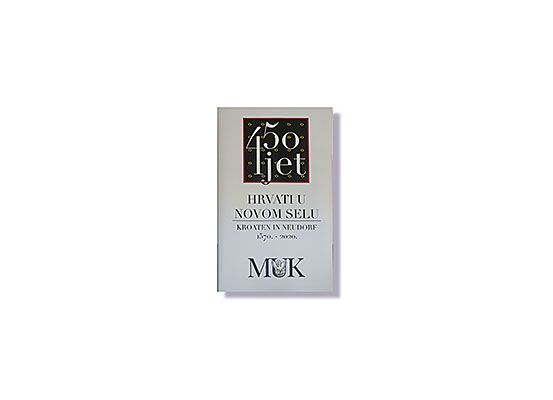 Ein Buchcover mit dem Titel '450 Jahre' auf Kroatisch, mit dem Wort 'MUK' unten.