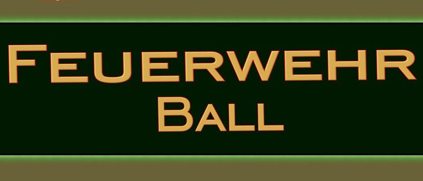 Feuerwehrball-Plakat mit Musik von Stoni Power und Disco von Blackout. Die Veranstaltung beginnt um 20.00 Uhr am Samstag, 8. November 2025 im Friesacherhof. Der Eintritt kostet 8 Euro im Vorverkauf und 10 Euro an der Abendkasse.