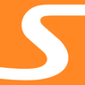 An image with a white letter 'S' on an orange background. The letter 'S' is stylized with a flowing, curved design.