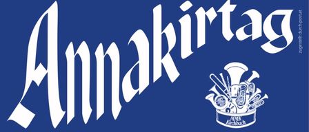 Annaktirg-Plakat für den 25. und 26. Juli mit Veranstaltungsplan. Zeiten, Orte und Beschreibungen sind aufgelistet.