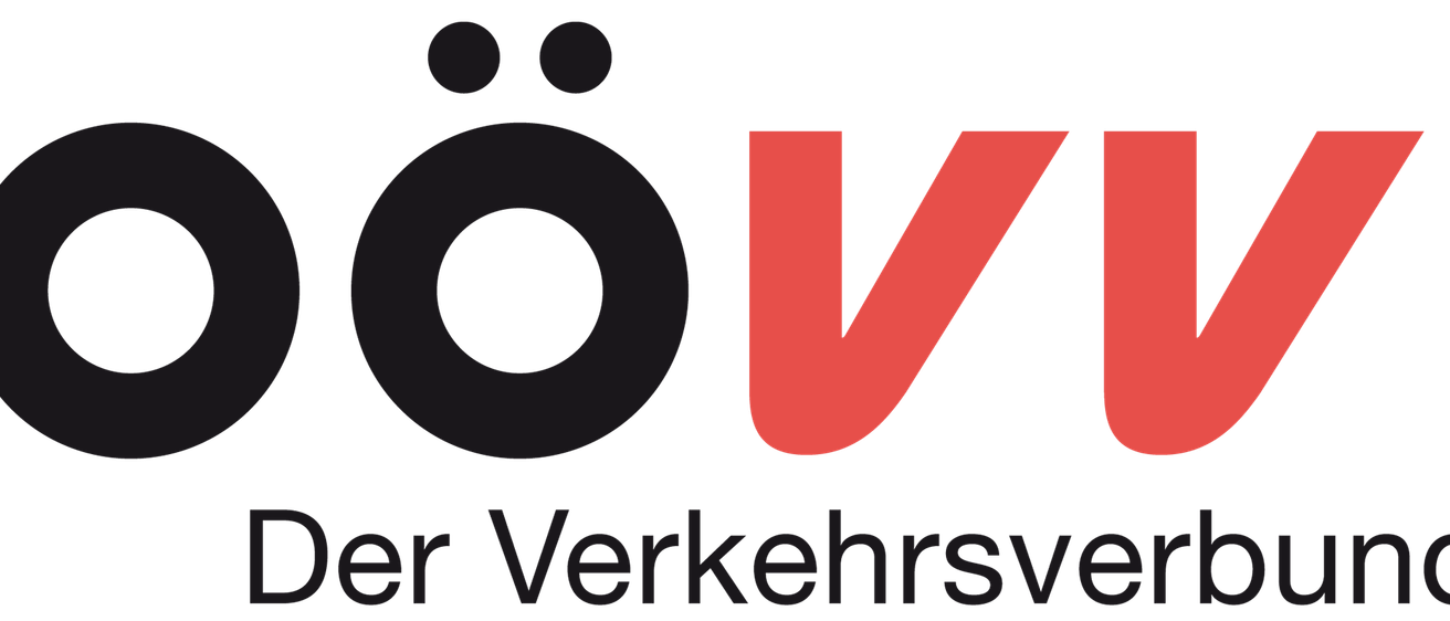 Ein schwarzes und rotes Logo mit den Buchstaben 'OV' auf schwarzem Hintergrund. Der 'O' steht in der Mitte, größer und kreisförmig, während das 'V' rechts in einer schrägen roten Linie steht. Unter dem Logo steht der Text 'r Verkehrs'.