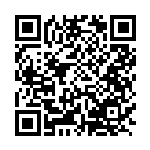 Ein QR-Code in Schwarz-Weiß mit quadratischem Muster und einem kleinen Quadrat in der Mitte dargestellt.