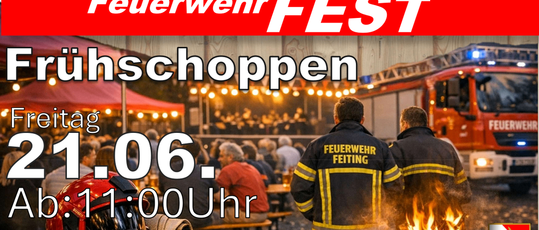 Feuerwehrfest in Feiting. Beginn um 13:00 Uhr, Messe um 10:30 Uhr. Grillen auf dem Platz.