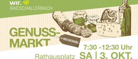 An advertisement for a regional nut market at Rathausplatz, featuring a variety of nuts and jars, with a tag reading 'Regional'. The event is scheduled for 7:30 AM to 12 PM on Saturday, March 3rd.