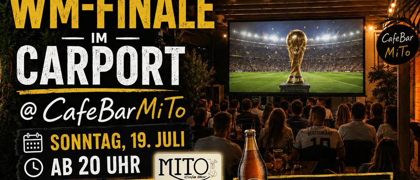 Join us for the final match at CafeBar MiTo. Saturday, July 19 at 8 PM. Special event with a bottle of helles beer for 6.50€.