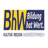 The logo for BhW is displayed. It reads 'Bildung hat Wert' in German and 'KULTUR.REGION.NIEDEROSSTERREICH' in English.