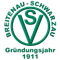 Ein Logo für Breitenau-Schwarzau, eine deutsche Organisation. Das Logo zeigt ein stilisiertes 'V' in einem Kreis und das Gründungsjahr 1911 darunter.