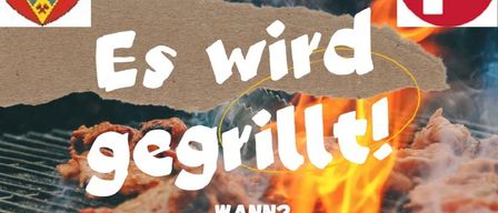 Plakat für ein Grillevent am Donnerstag, 3. Juli und 7. August, Beginn um 16 Uhr. Ort: Gasthof Kobald. Organisatorin: Christa Olbrich. Kommt zur Clubnacht.