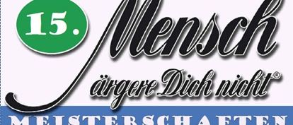 Poster for a game event on November 15th at 1:30 PM in the fire station in Küb. The event is titled 'Mensch, argere Dich nicht'. It features a QR code and information about ticket prices.