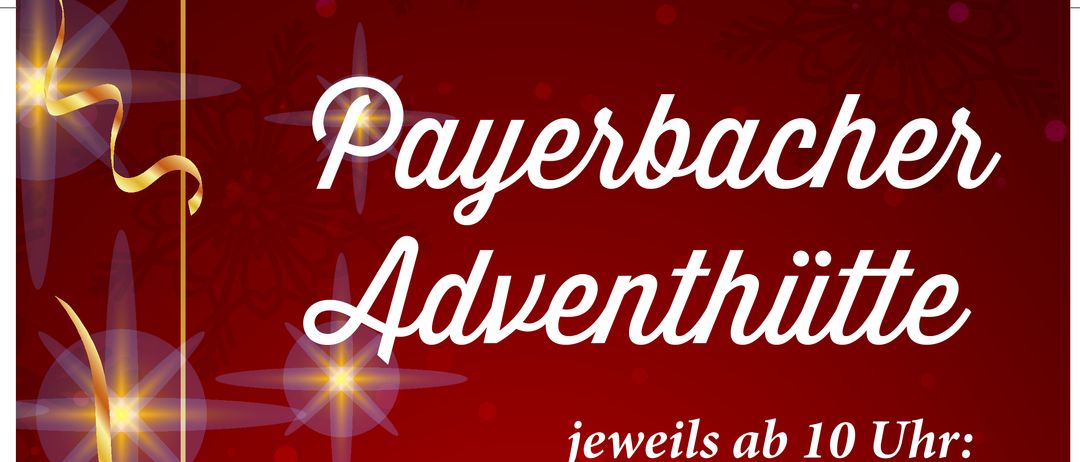 Plakat für Adventfeiern. Sonntags und montags ab 10 Uhr. Besondere Veranstaltungen am Freitag und Mittwoch. Krampus und Nikolo besuchen am Freitag.