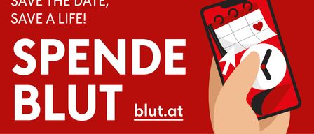 Blutspendetermin am Samstag, 29. November 2025, in Payerbach Ghega Halle. Zeiten: 09:00-11:30, 12:30-14:00. QR-Code zum Termin buchen. Weitere Infos unter blut.at.
