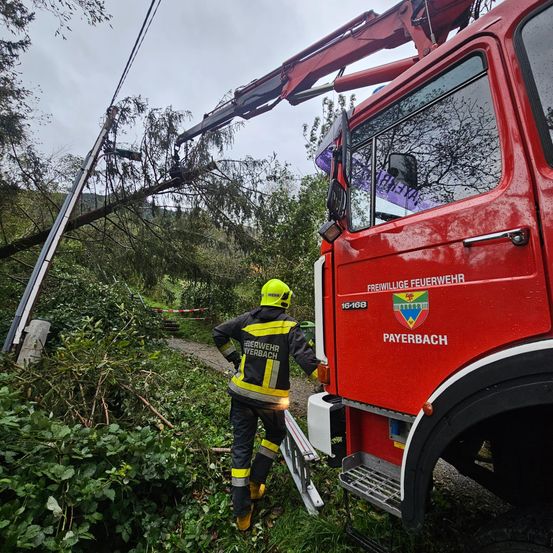 Bild enthält, Helmet, Person, Worker, Utility Pole, Clothing, Glove