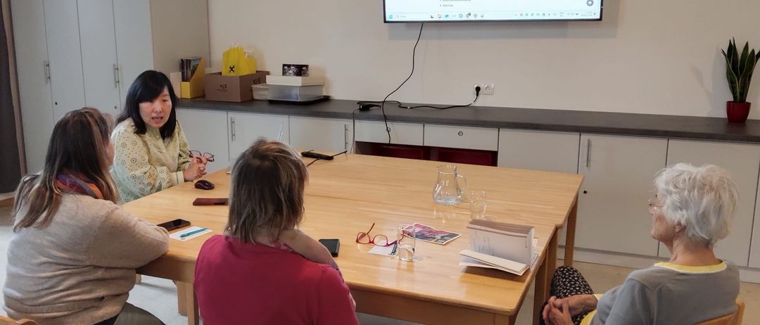 Adult, Female, Person, Woman, Table, People, Monitor, Chair, Mobile Phone, Student